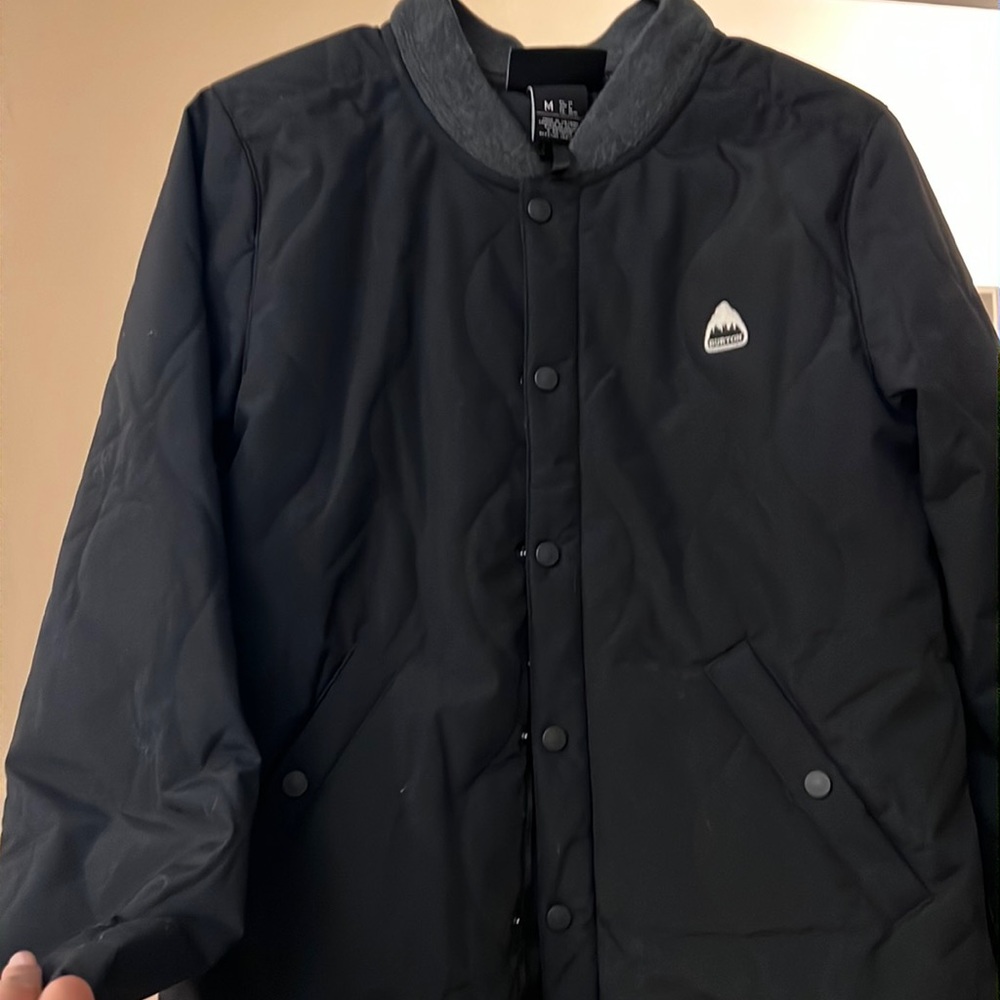 Black burton bomber jacket medium sized
